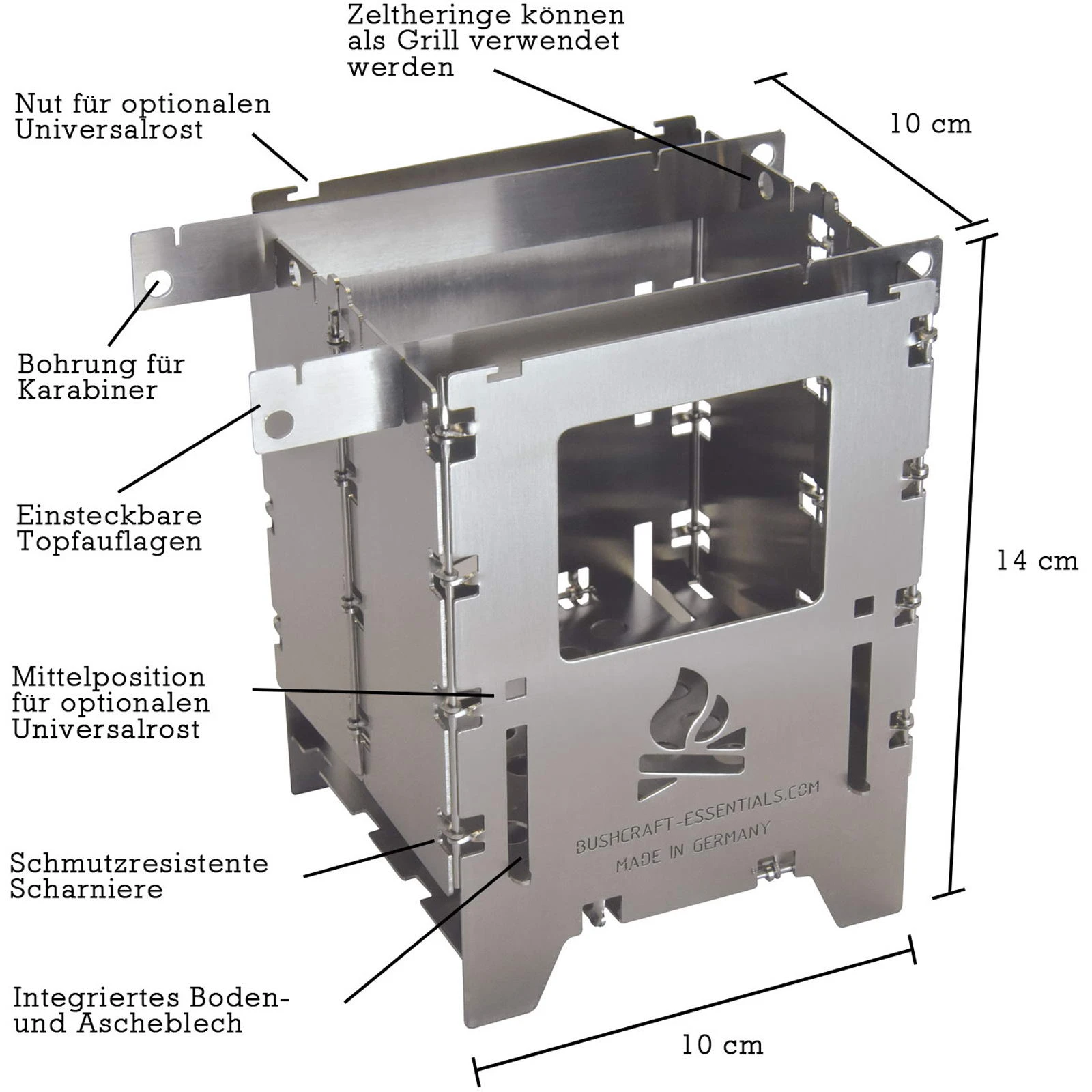 Bushcraft Essentials Bushbox LF Titanium - Hobo-Kocher 8 Bushcraft Essentials Bushbox LF Titanium - Hobo-Kocher – Bild 6