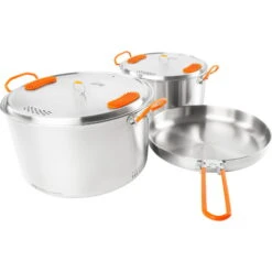 GSI Galcier Stainless Base Camper Large Set - Kochset -Campfreunde Geschäft gsi galcier stainless base camper large set kochset 68184 7