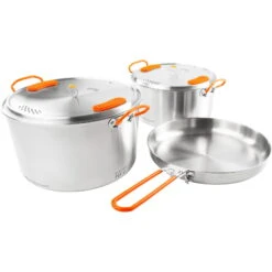 GSI Galcier Stainless Base Camper Large Set - Kochset -Campfreunde Geschäft gsi galcier stainless base camper large set kochset 68184 8