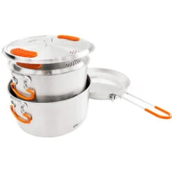 GSI Galcier Stainless Base Camper Medium Set - Kochset -Campfreunde Geschäft gsi galcier stainless base camper medium set kochset 68183 10