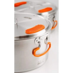 GSI Galcier Stainless Base Camper Medium Set - Kochset -Campfreunde Geschäft gsi galcier stainless base camper medium set kochset 68183 7