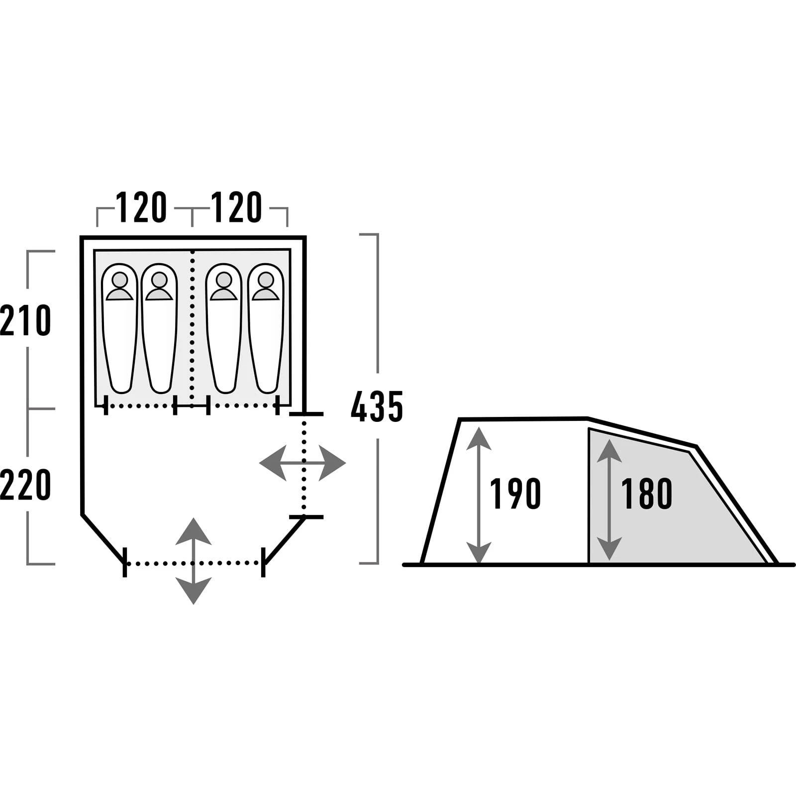 HIGH PEAK Ancona 4.0 - Familienzelt 4 HIGH PEAK Ancona 4.0 - Familienzelt – Bild 2