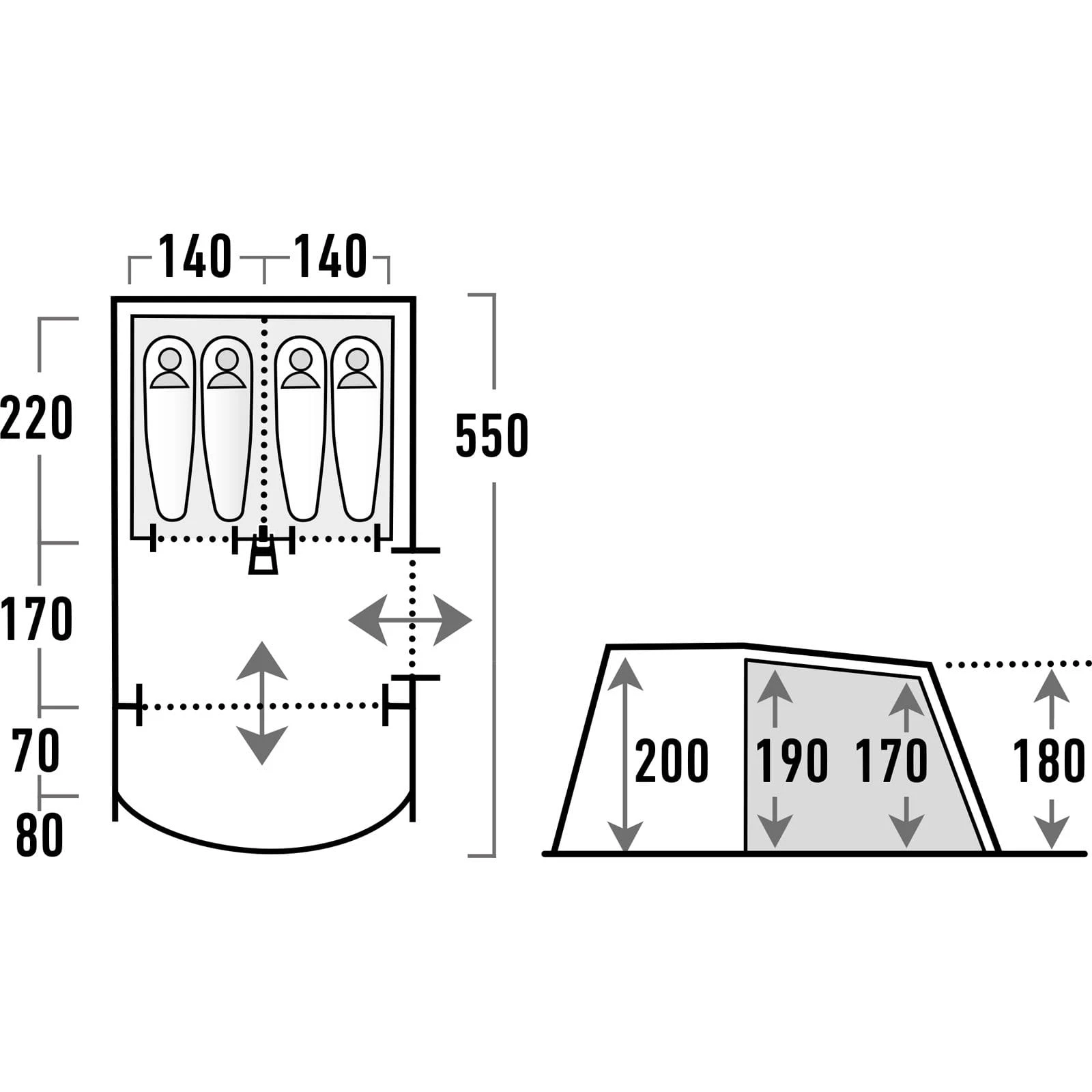 HIGH PEAK Garda 4.0 - Familienzelt 4 HIGH PEAK Garda 4.0 - Familienzelt – Bild 2