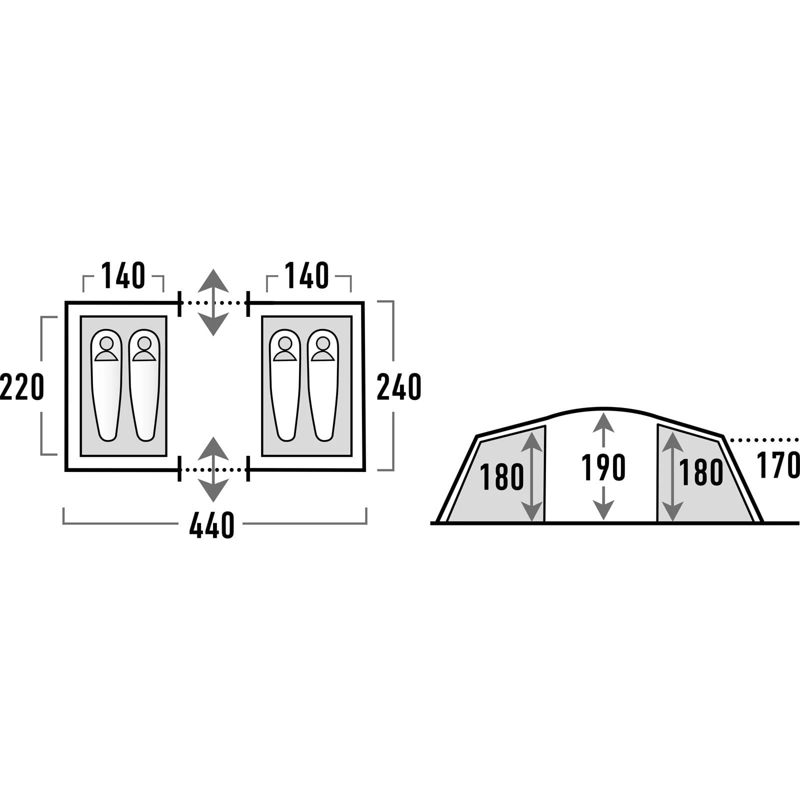 HIGH PEAK Goose 4 LW - Familienzelt 4 HIGH PEAK Goose 4 LW - Familienzelt – Bild 2