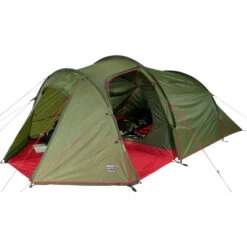 HIGH PEAK Goshawk 4 - Vier-Personen-Tunnel-Zelt -Campfreunde Geschäft high peak goshawk 4 vier personen tunnel zelt pesto red hip 10307 11