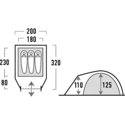 HIGH PEAK Nightingale 3 LW - Kuppelzelt -Campfreunde Geschäft high peak nightingale 3 lw kuppelzelt pesto red hip 10336 1