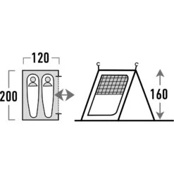 HIGH PEAK Trentino 2.0 Inner - Innenzelt -Campfreunde Geschäft high peak trentino 2 0 inner innenzelt hip 14169 1