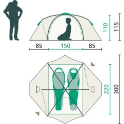 Jack Wolfskin Real Dome Lite II - 2-Personen-Zelt -Campfreunde Geschäft jack wolfskin real dome lite ii 2 personen zelt jw 3008031 5155 os 6