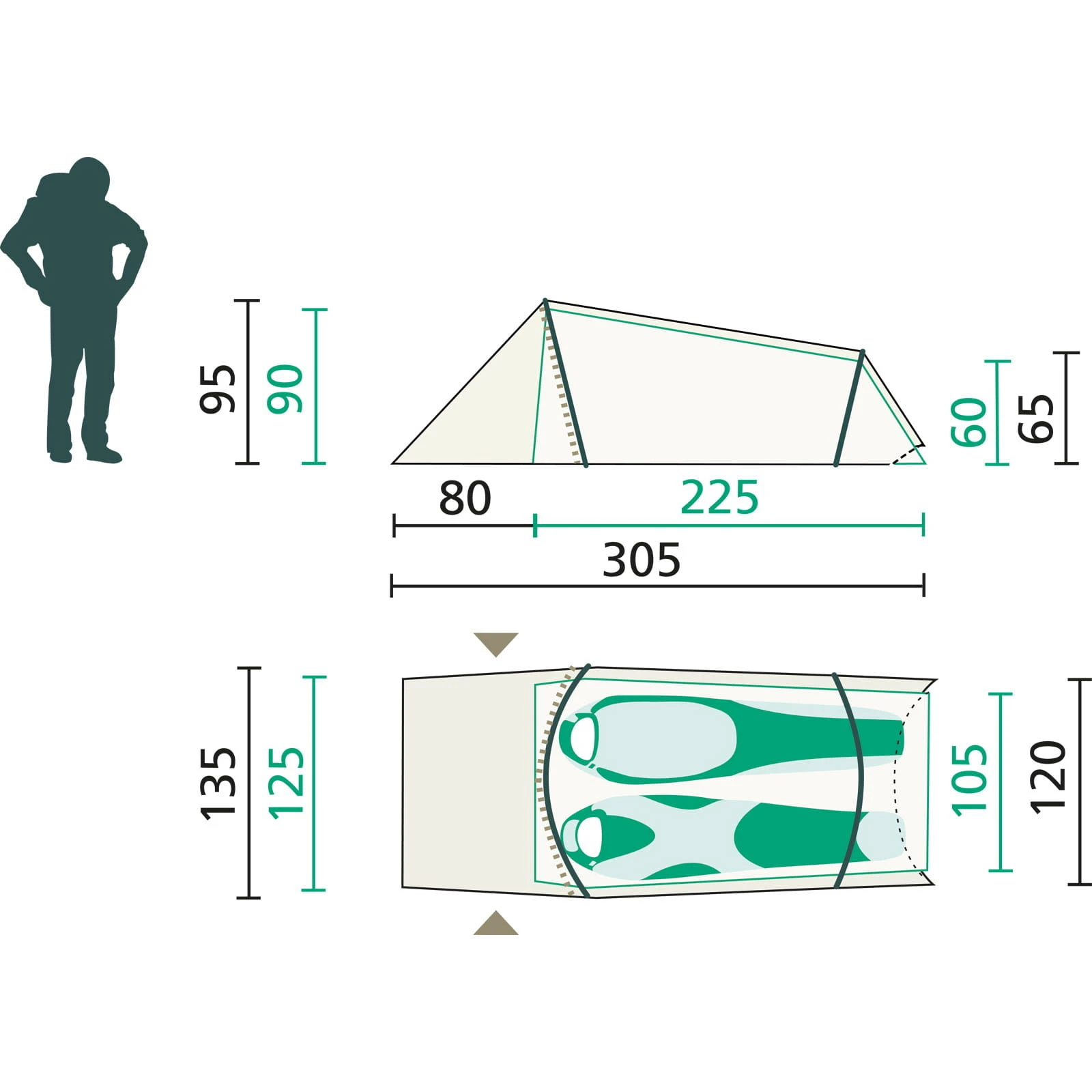 Jack Wolfskin Star Tunnel II - Zwei-Personen-Zelt 4 Jack Wolfskin Star Tunnel II - Zwei-Personen-Zelt – Bild 2