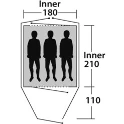 Outwell Cloud 3 - Drei-Personen-Zelt -Campfreunde Geschäft outwell cloud 3 drei personen zelt green grey rl 150175 2