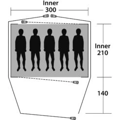 Outwell Cloud 5 - Fünf-Personen-Zelt -Campfreunde Geschäft outwell cloud 5 fuenf personen zelt green grey rl 150177 1
