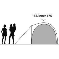 Outwell Cloud 5 - Fünf-Personen-Zelt -Campfreunde Geschäft outwell cloud 5 fuenf personen zelt green grey rl 150177 2