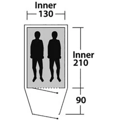 Outwell Earth 2 - Zwei-Personen-Tunnel-Zelt -Campfreunde Geschäft outwell earth 2 zwei personen tunnel zelt green grey rl 150170 2
