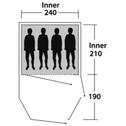 Outwell Earth 4 - Vier-Personen-Tunnel-Zelt -Campfreunde Geschäft outwell earth 4 vier personen tunnel zelt green grey rl 150172 1
