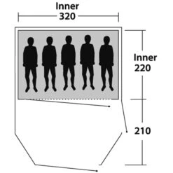 Outwell Earth 5 - Fünf-Personen-Tunnel-Zelt -Campfreunde Geschäft outwell earth 5 fuenf personen tunnel zelt green grey rl 150173 1