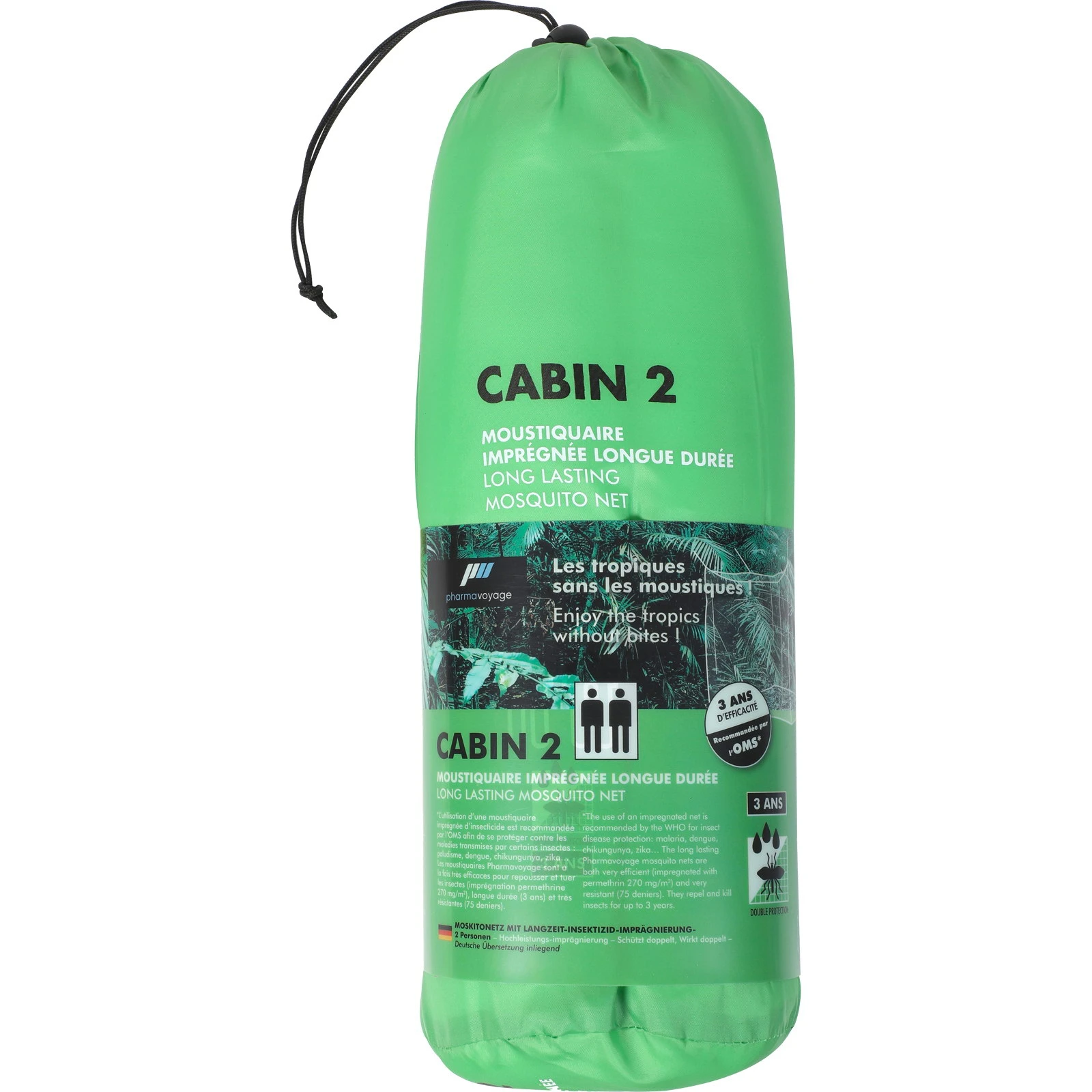 Pharmavoyage Moskitonetz Cabin 2 - Imprägnierter Mückenschutz 4 Pharmavoyage Moskitonetz Cabin 2 - Imprägnierter Mückenschutz – Bild 2