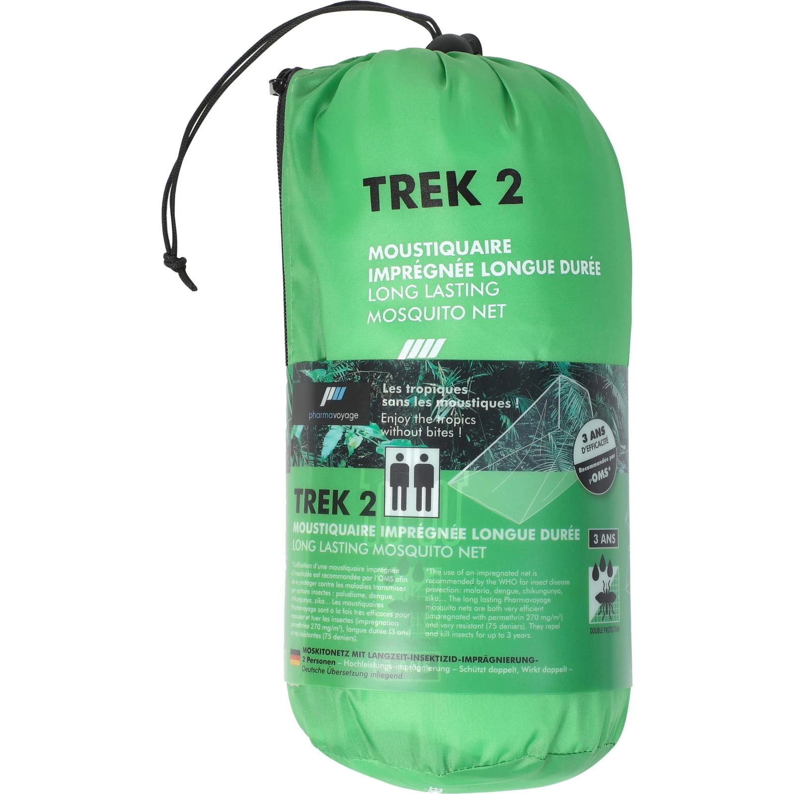 Pharmavoyage Moskitonetz Trek 2 - Imprägnierter Mückenschutz 4 Pharmavoyage Moskitonetz Trek 2 - Imprägnierter Mückenschutz – Bild 2