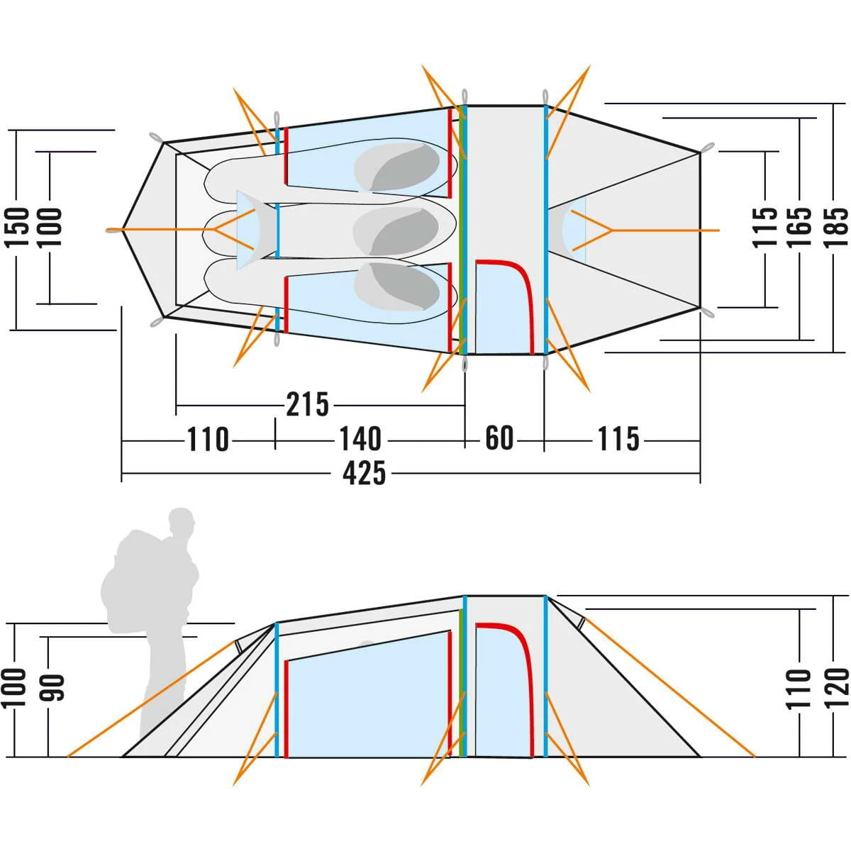Tatonka Grönland 3 Vent - Tunnelzelt 5 Tatonka Grönland 3 Vent - Tunnelzelt – Bild 3