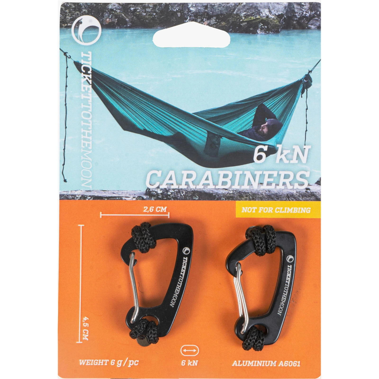 TICKET TO THE MOON Karabiner 6 KN - Hängemattenkarabiner 4 TICKET TO THE MOON Karabiner 6 KN - Hängemattenkarabiner – Bild 2