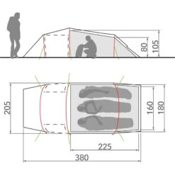 VAUDE Arco XT 3P - Drei-Personen-Tunnelzelt -Campfreunde Geschäft vaude arco xt 3p drei personen tunnelzelt 12258 4590 5