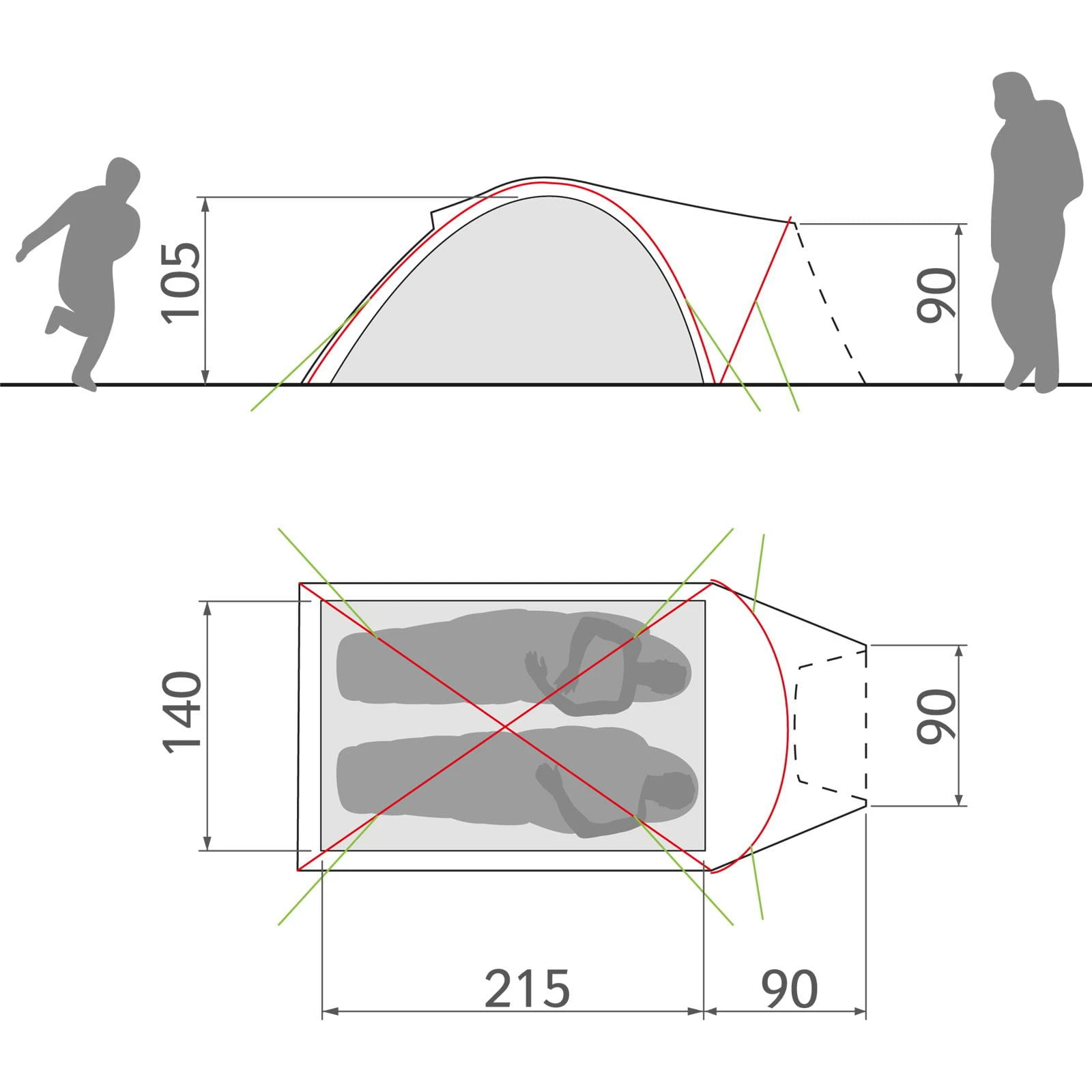 VAUDE Campo Compact XT 2P - Zwei-Personen-Zelt 6 VAUDE Campo Compact XT 2P - Zwei-Personen-Zelt – Bild 4