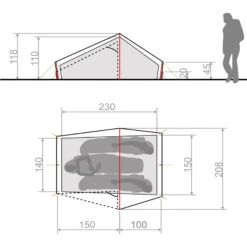 VAUDE Lizard Seamless 2-3P - Zelt -Campfreunde Geschäft vaude lizard seamless 2 3p zelt cress green vau 14418 1820 4