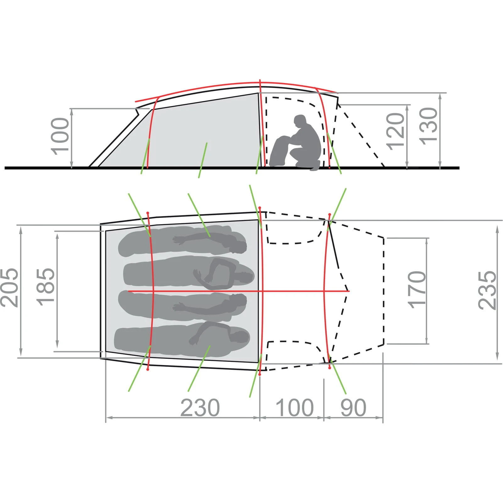 VAUDE Mark XT 4P - Expeditionszelt 4 VAUDE Mark XT 4P - Expeditionszelt – Bild 2
