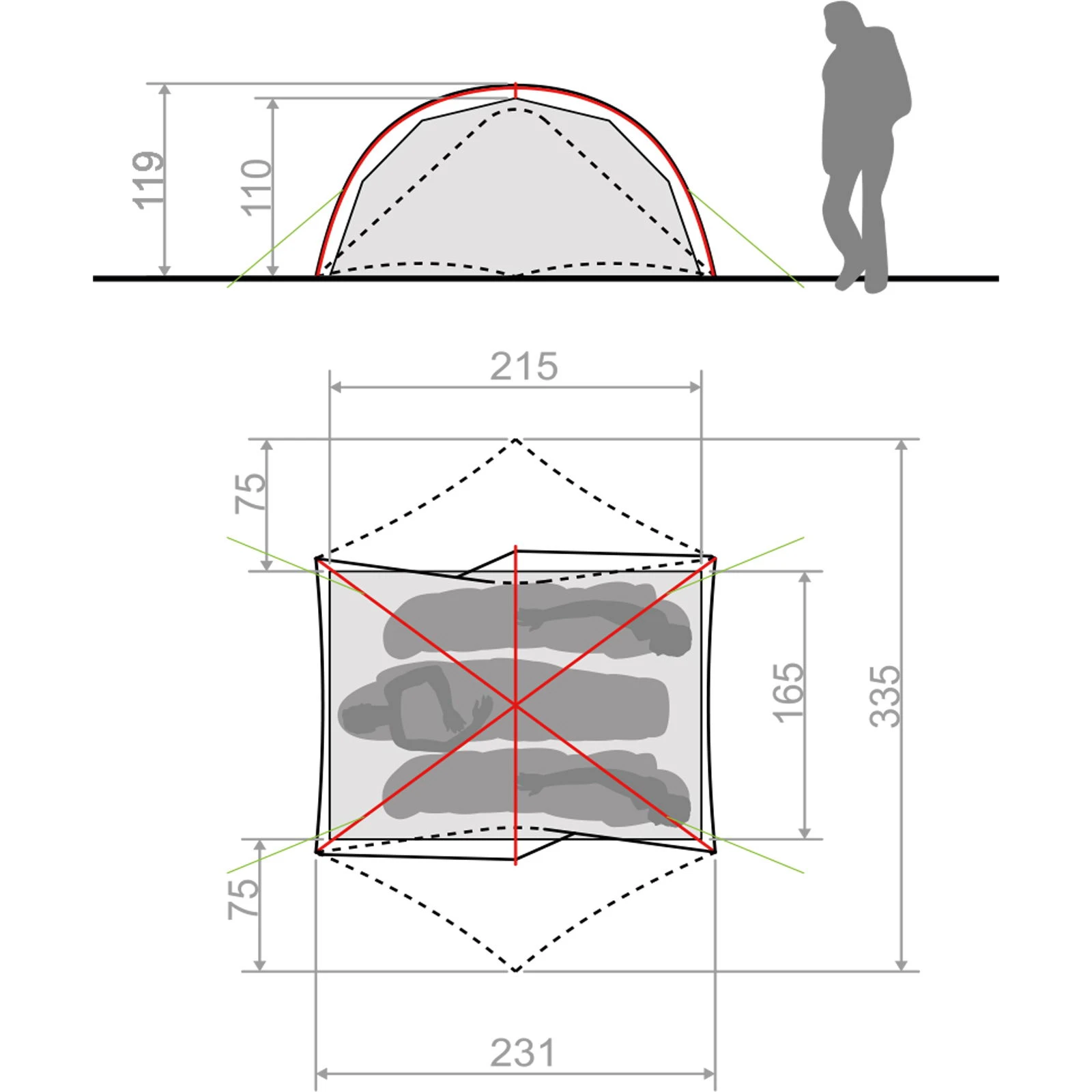 VAUDE Space Seamless 2-3P - Zelt 6 VAUDE Space Seamless 2-3P - Zelt – Bild 4