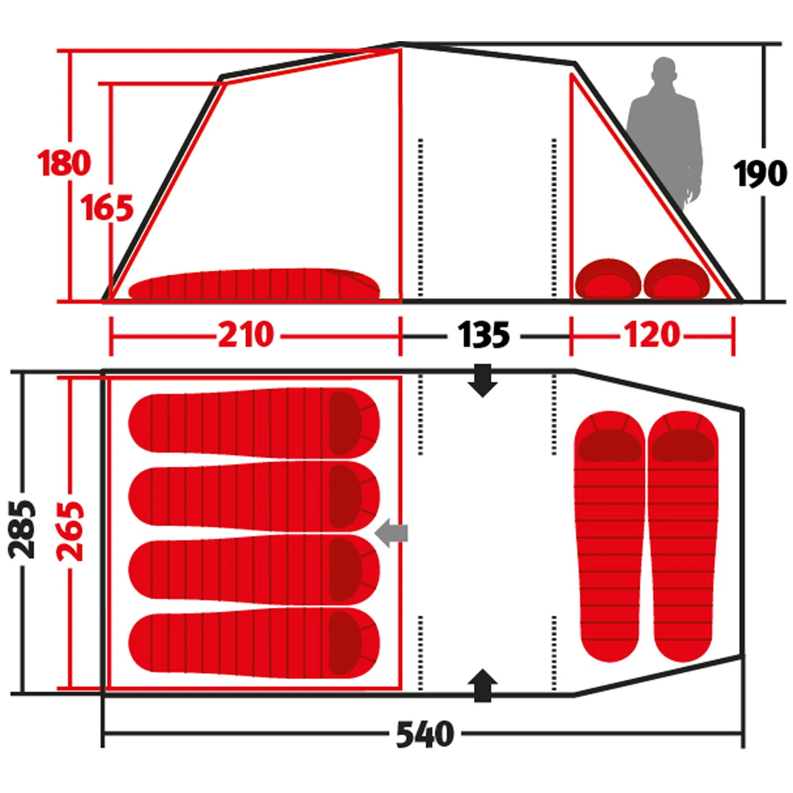 Wechsel Cirrus Travel Line - 6-Personen-Zelt 4 Wechsel Cirrus Travel Line - 6-Personen-Zelt – Bild 2